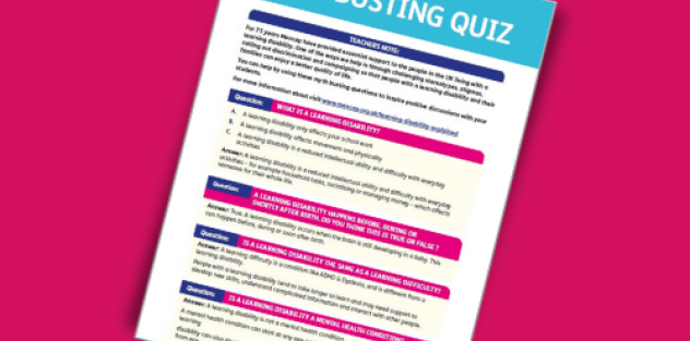 Image of the front page of the school quiz 
