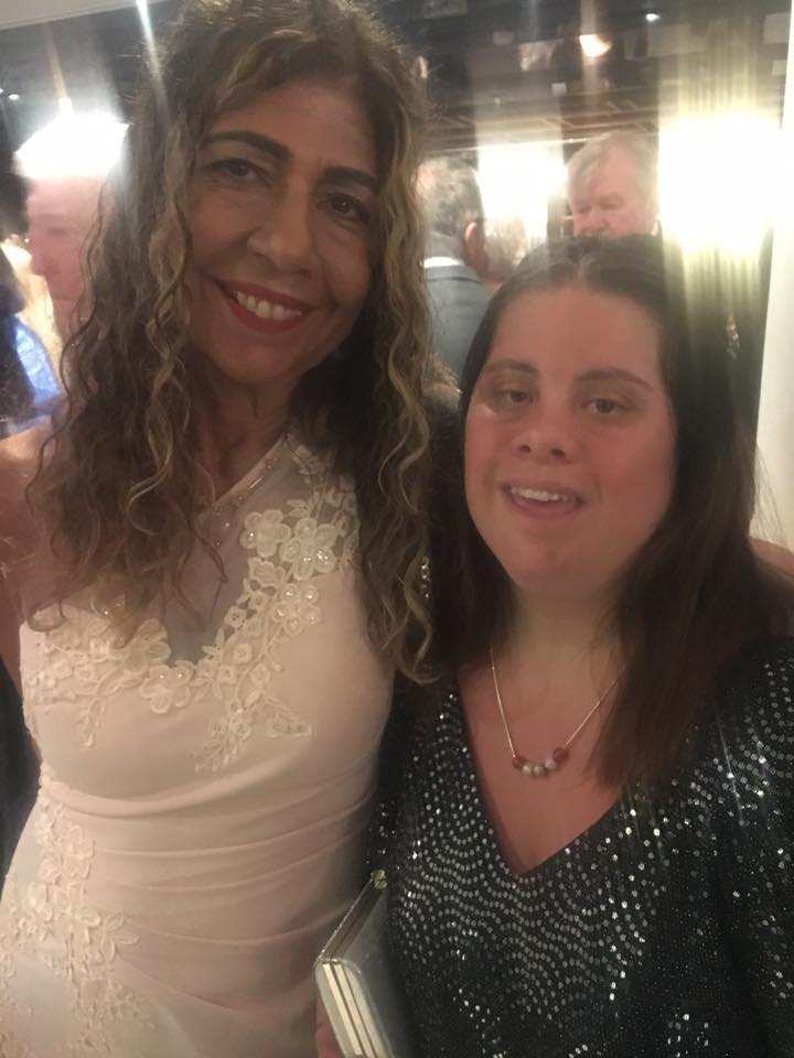 Alex at a party with Fiona