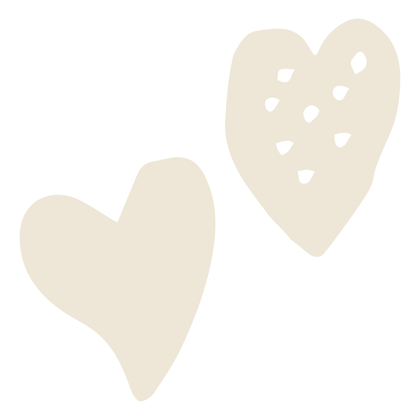 2 x love hearts oatmeal icon