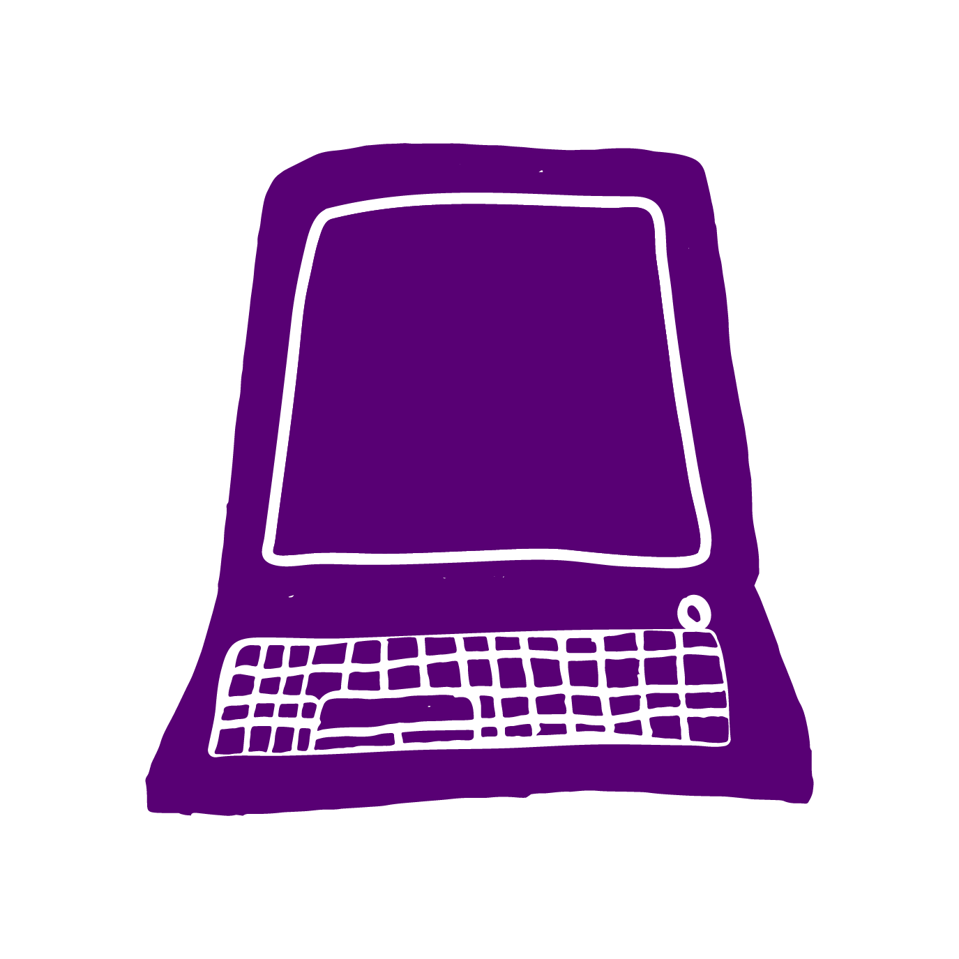 Computer purple icon