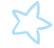 A drawing of the outline of a blue star