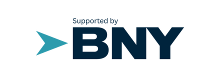 Supported by BNY with the BNY logo in navy blue