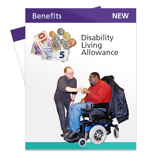 The front cover of a leaflet about Disability Living Allowance