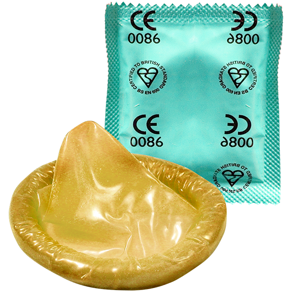 An open condom packet