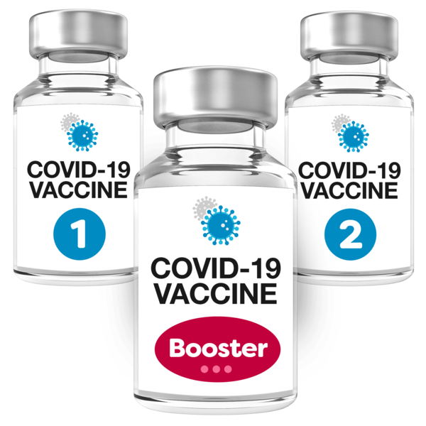Three different bottles of covid vaccine