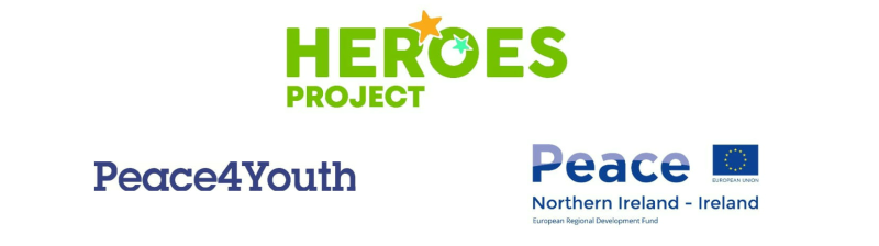 HEROES Youth Project, Peace4Youth and Peace Nothern Ireland-Ireland logos