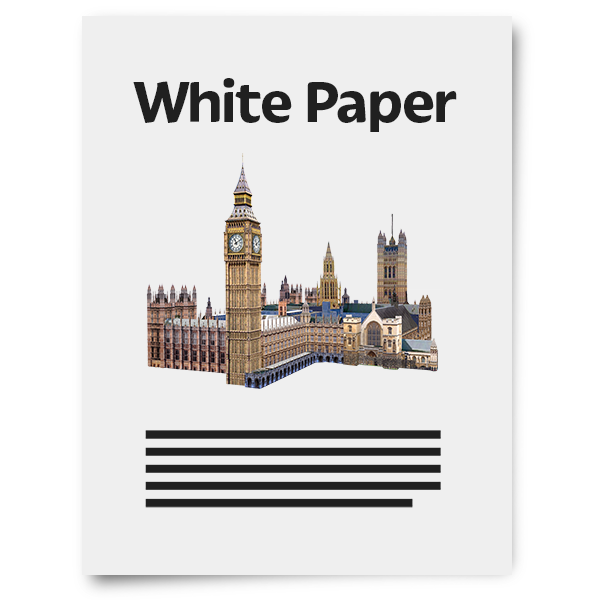 The front cover of a report with the title White Paper