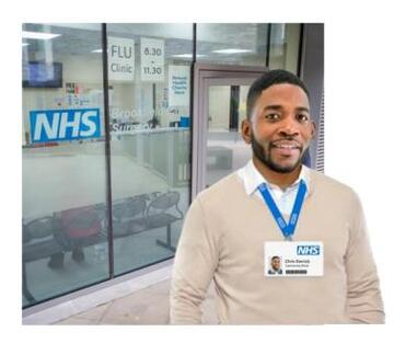 A doctor standing outside his surgery