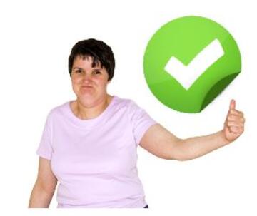 A woman saying yes