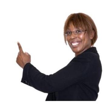 a person pointing