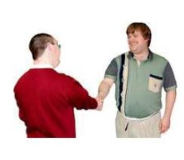 a man shaking the hand of another man