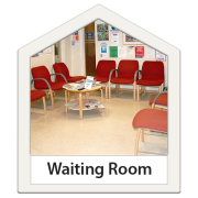 An empty doctor's waiting room