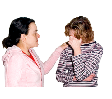 Person being consoled 