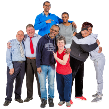 A crowd of couples hugging and smiling to each other