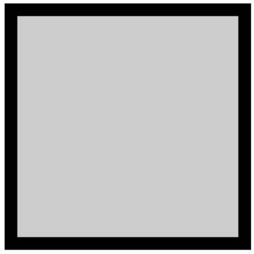 A grey square with a thick black line around it.