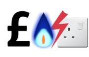 A pound sign next to a gas flame and an electric socket