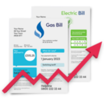 A graph showing prices going up