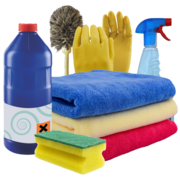 Gloves and cleaning products