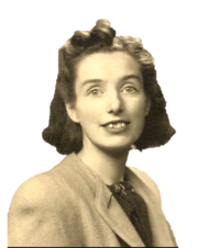 A black and white photograph of a young Judy Fryd