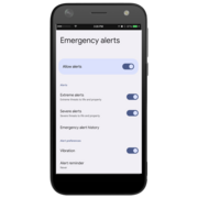 A mobile phone with Emergency Settings on the screen