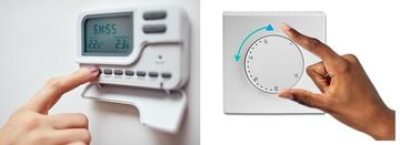 A timer for heating and hot water and a room thermostat.