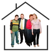 A family at home with a child with a learning disability