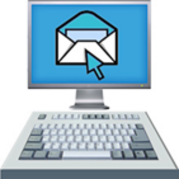 A computer showing an email