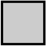 A grey square with a black line around it.