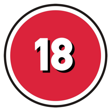 A sign that says '18'.