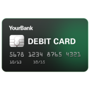 A bank debit card with a long number, and the date off issue and expiry 