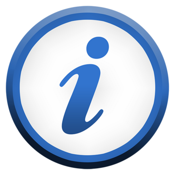 The symbol 'i' meaning find information