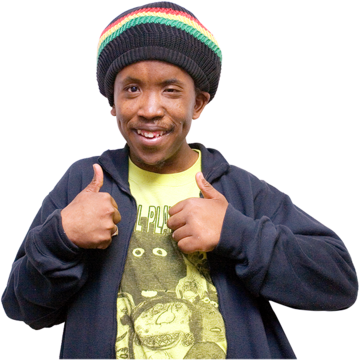 A man giving two thumbs up