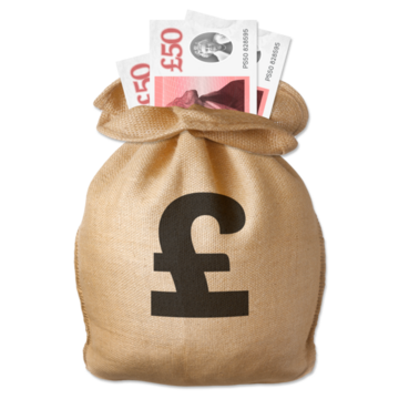 A bag of money.