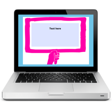 A laptop screen showing the editable PDF to make your own placard