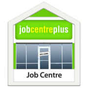 a picture of a job centre with a sign on the door that says 'welcome'.