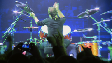 A drummer at a concert