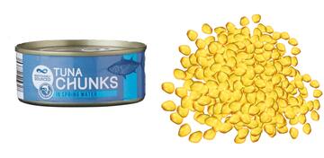 A tin of tuna and some sweetcorn.