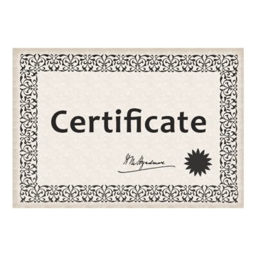 A certificate