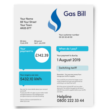 A gas bill