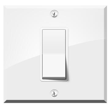 A light switch which is off.
