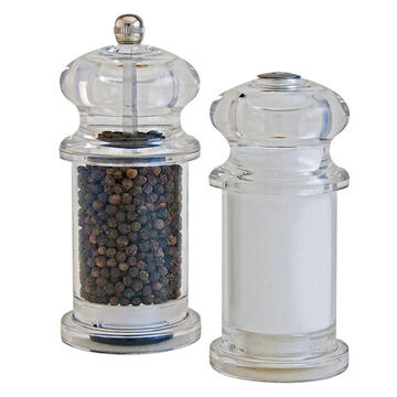 Salt and pepper mills.