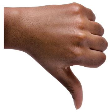 thumb down not ok