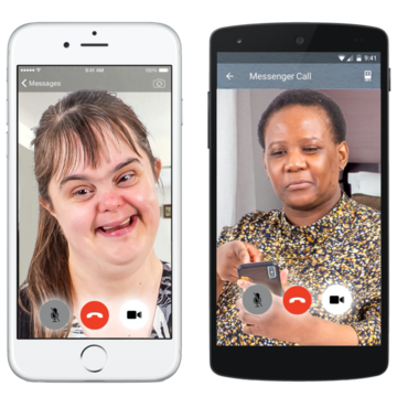Two people having a video chat
