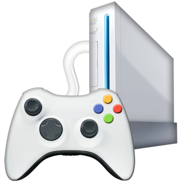 A play station console and handset