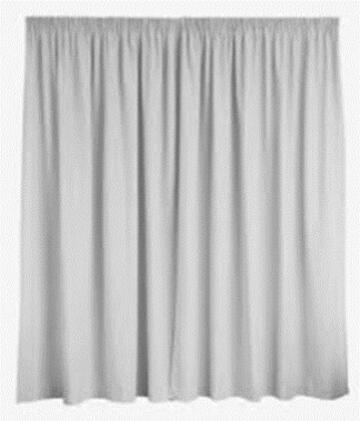 A pair of closed curtains.