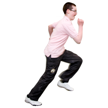 A young man running 