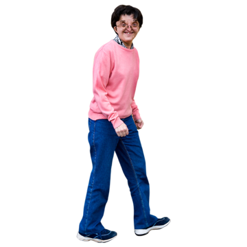 A man is walking
