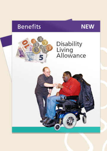 The front cover of a Disability Living Allowance leaflet