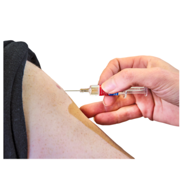 A needle going into a person's arm