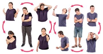 Two people acting very differently depending on their mood
